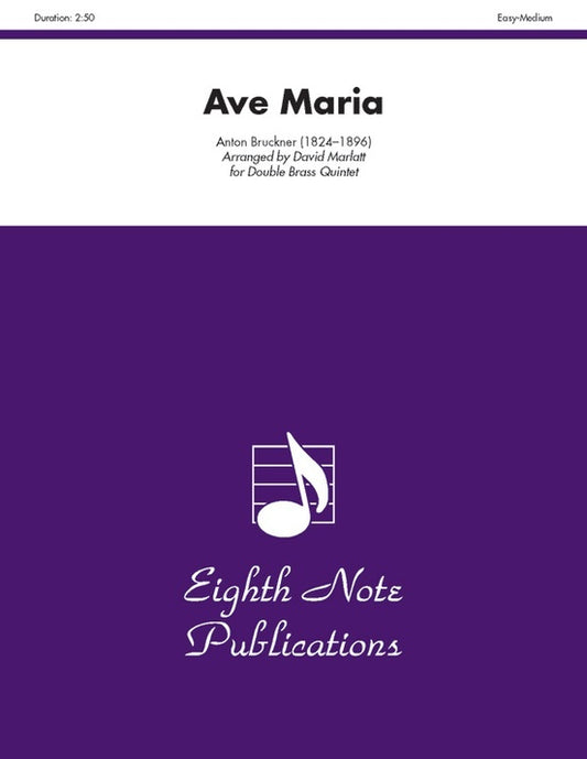 Ave Maria Double Brass Quintet Sheet Music for Flexi and Small Ensemble