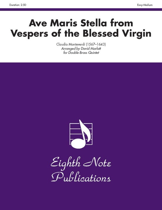 Ave Maris Stella Double Brass Quintet Sheet Music