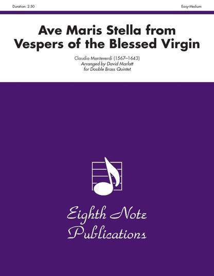 Ave Maris Stella Double Brass Quintet Sheet Music