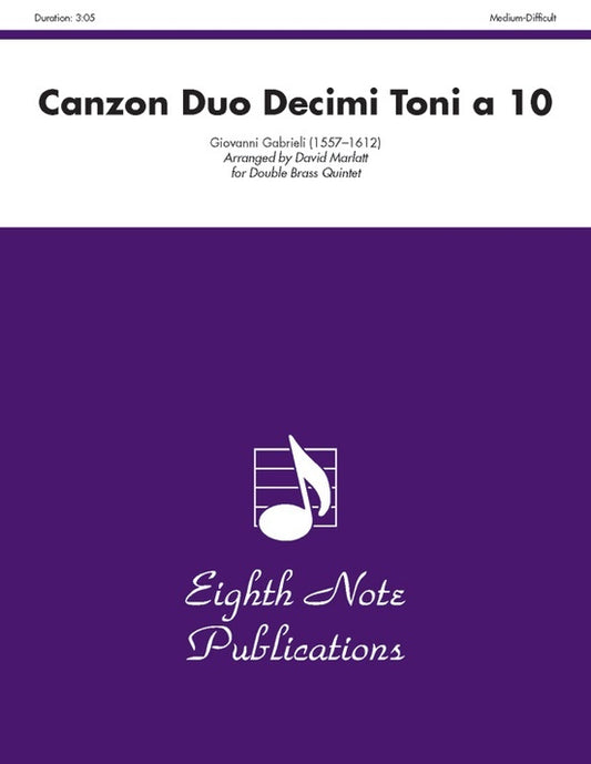 Canzon Duo Decimi Toni A 10 Double Brass Quintet