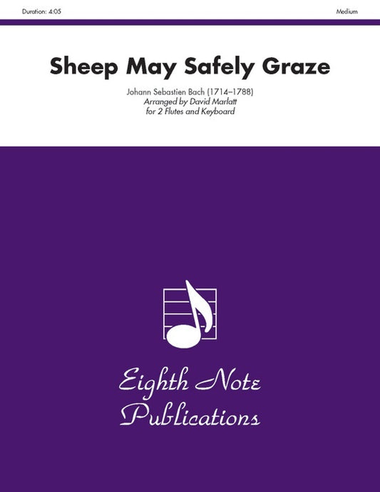 Sheep May Safely Graze for 2 Flutes and Piano Sheet Music