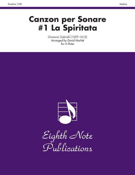 Canzon Per Sonare #1 La Spiritata 6 Flutes
