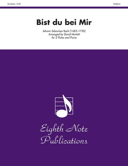 Bist du bei Mir for 2 Flutes and Piano Sheet Music