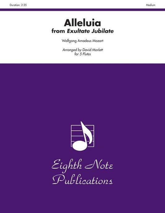 Alleluia from Exultate Jubilate for 5 Flutes Sheet Music