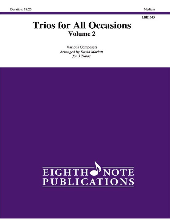 Trios For All Occasions Vol 2 3 Tuba Score/Part