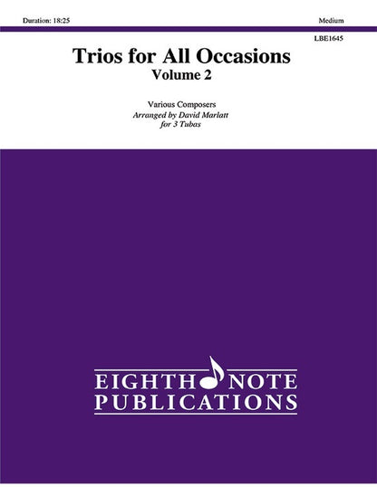 Trios For All Occasions Vol 2 3 Tuba Score/Part