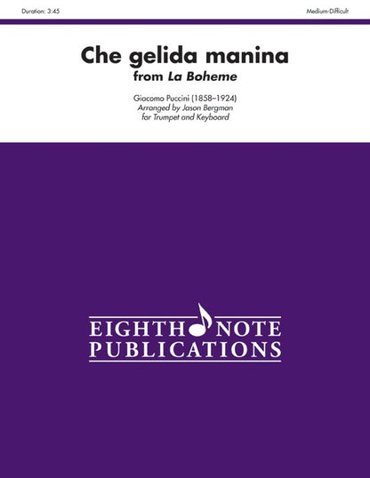 Che Gelida Manina From La Boheme Trumpet/Piano