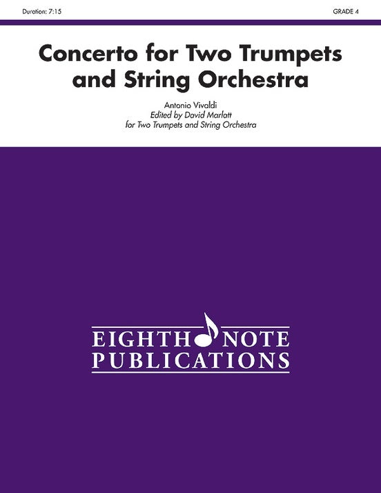 Concerto For Two Trumpets & String Orchestra Gr 4