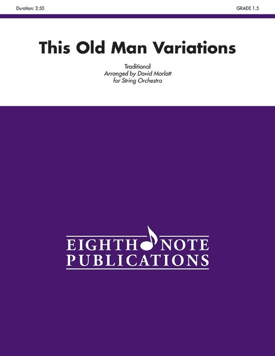 This Old Man Variations String Orchestra Sheet Music Grade 1.5