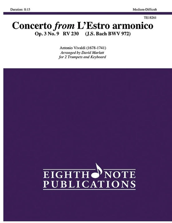 Concerto From L'Estro Armonico For 2 Trumpet/Piano