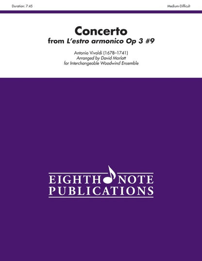 Concerto from Lestro Armonico Op. 3 No. 9 for Flexi and Small Ensemble Sheet Music