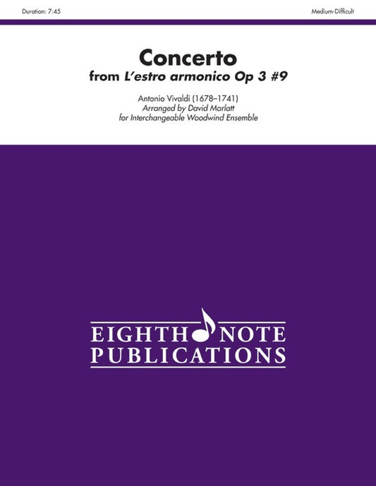 Concerto from Lestro Armonico Op. 3 No. 9 for Flexi and Small Ensemble Sheet Music