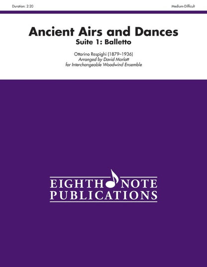 Ancient Airs and Dances Suite 1 Balletto Flexi Small Ensemble Sheet Music
