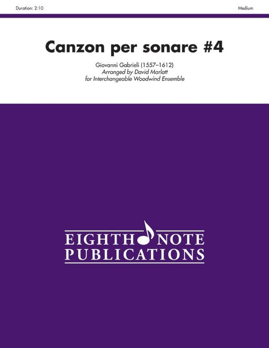 Canzon Per Sonare #4 Flexible Woodwind Ensemble