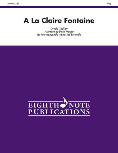 A La Claire Fontaine Flexible Woodwind Ensemble Sheet Music
