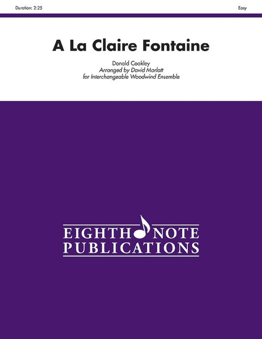 A La Claire Fontaine Flexible Woodwind Ensemble Sheet Music