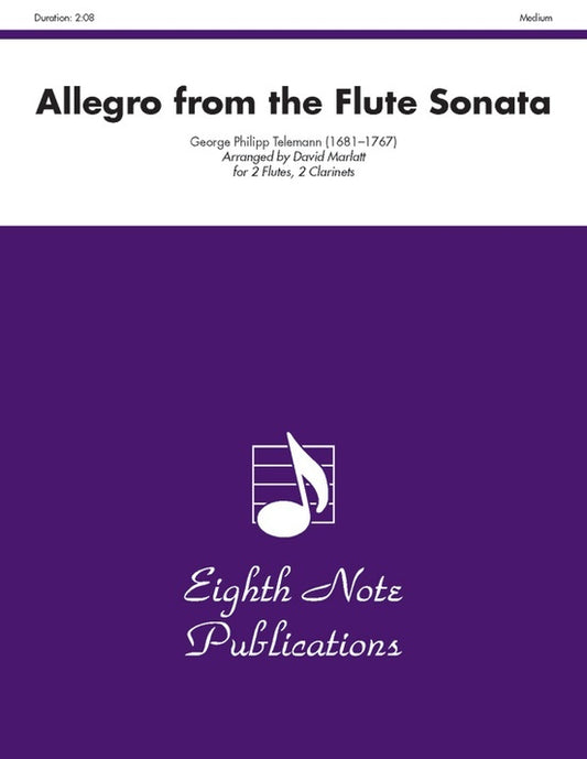 Allegro from Flute Sonata for 2 Flutes and 2 Clarinets - Flexi Ensemble Sheet Music