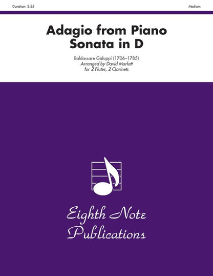 Adagio from Piano Sonata in D for 2 Flutes and 2 Clarinets