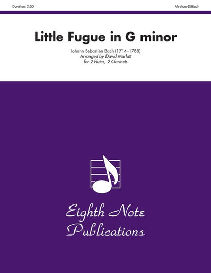 Little Fugue In G Minor 2 Flutes 2 Clarinets