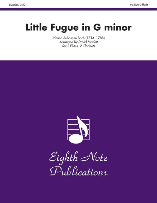 Little Fugue In G Minor 2 Flutes 2 Clarinets