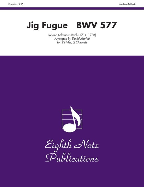 Jig Fugue BWV 577 2 Flutes 2 Clarinets