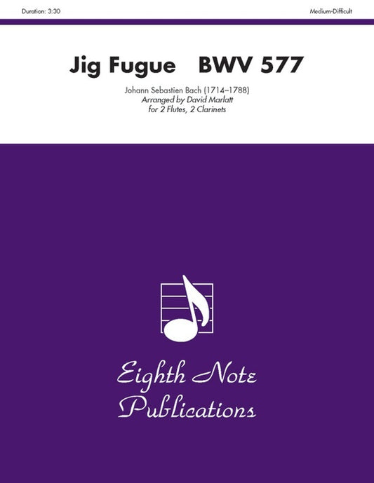 Jig Fugue BWV 577 2 Flutes 2 Clarinets