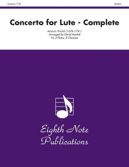 Concerto For Lute - Complete 2 Flutes 2 Clarinets