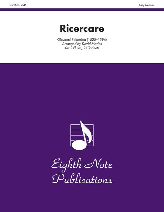 Ricercare 2 Flutes 2 Clarinets