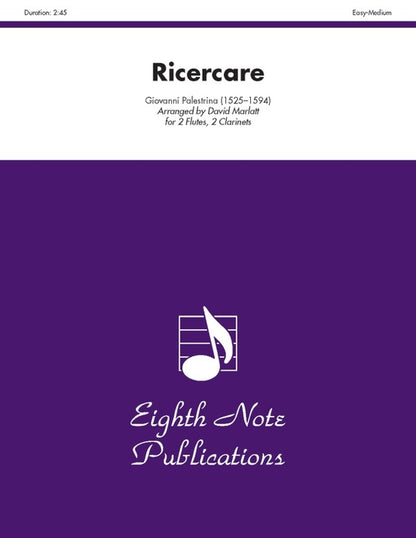 Ricercare 2 Flutes 2 Clarinets