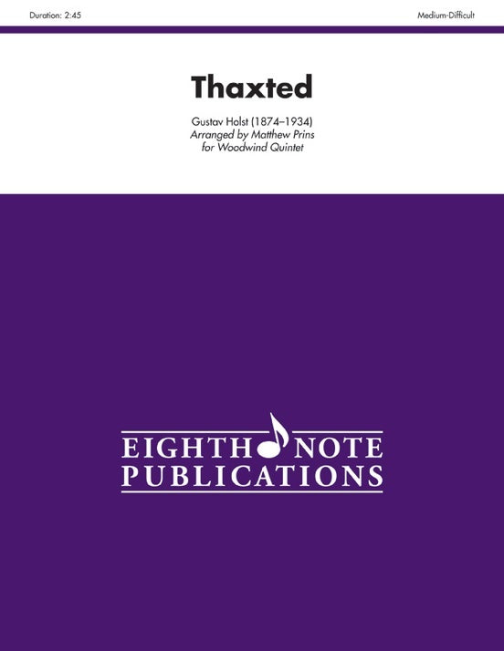 Thaxted Woodwind Quintet Sheet Music for Flexi and Small Ensembles