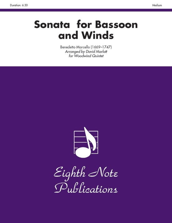 Sonata for Bassoon and Winds - Woodwind Quintet Sheet Music