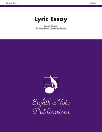 Lyric Essay Woodwind Quintet And Piano