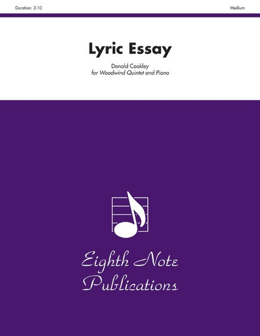 Lyric Essay Woodwind Quintet And Piano