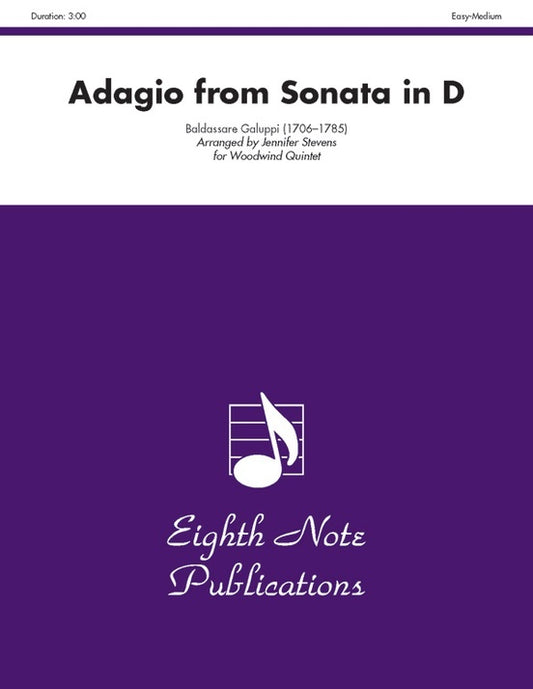 Adagio from Sonata in D for Woodwind Quintet Sheet Music
