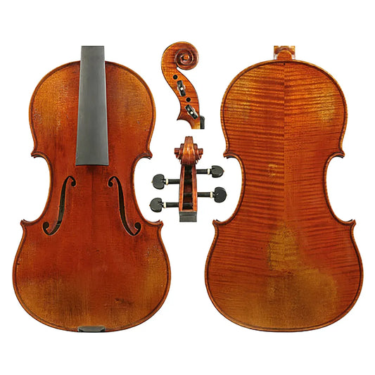 Peter Guan Violin No.8.0-1743 Paganini Cannon with Pegs and Chinrest