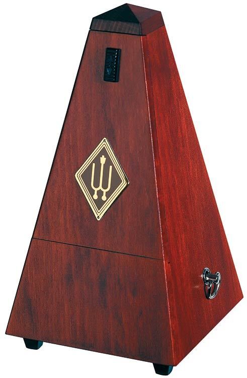 Wittner 810 Series Solid Wood Metronome with Bell, Mahogany Finish