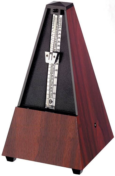 Wittner 810 Series Mechanical Metronome with Bell - Mahogany Grain Finish — view 2