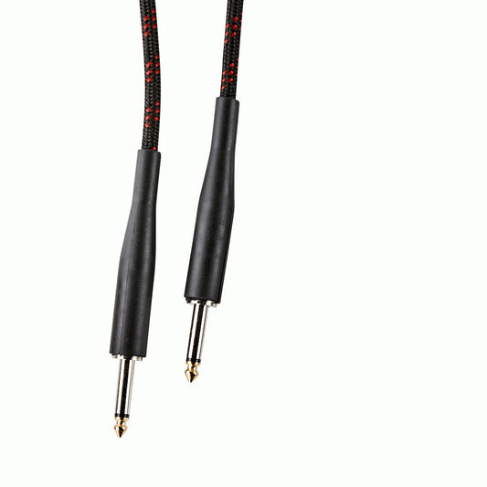 Armour GW10R 10Ft Guitar Lead Woven Red Stripe