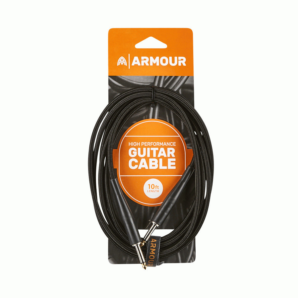Armour GW10B 10Ft Guitar Lead Woven Black