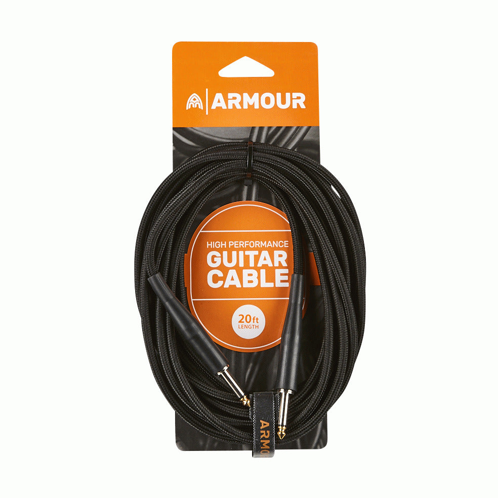 Armour GW20B 20Ft Guitar Lead Woven Black