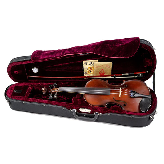 St Romani III by Gliga 1/4 Violin Outfit with Clarendon Strings and FPS Dart Case