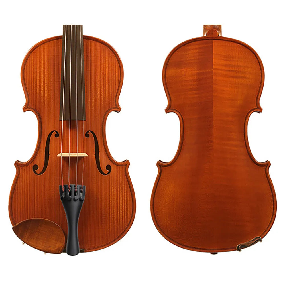 St Romani II by Gliga 3/4 Violin Outfit with Clarendon, Flamed Maple Chinrest, Ebony Fingerboard, and FPS Dart Case — view 2