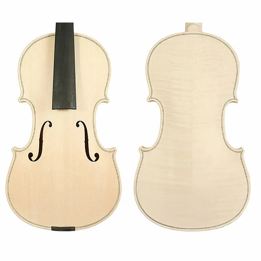 Gliga I Violin In-The-White Strad Pattern, Medium Flamed Maple, Resonant Spruce Top, Made in Romania