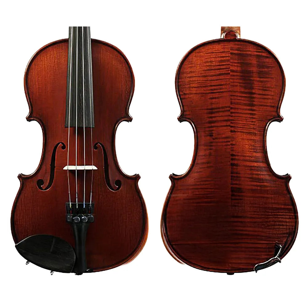 Gliga Vasile Professional Violin Dark Antique 1/4 with Solid Spruce Top and Maple Back, Includes Pirastro Obligato Strings