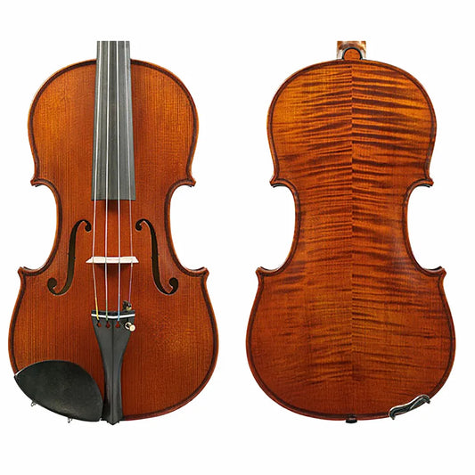 Gliga Vasile Violin Maestro Strad, Solid Spruce Top, Solid Maple Back, Ebony Components, Stradivari Pattern, Made in Romania