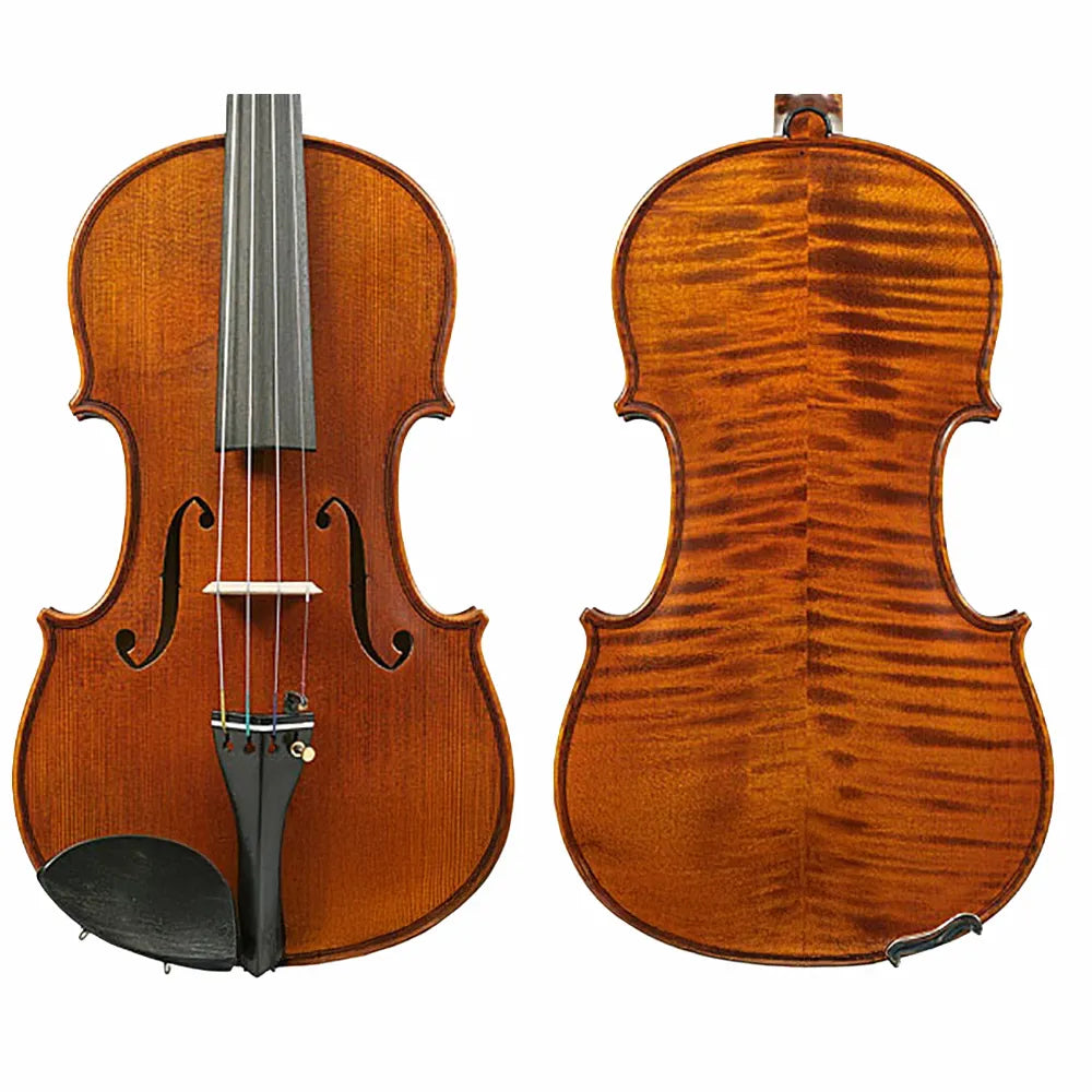 Gliga Vasile Maestro Guarneri Violin - Solid Spruce Top, Maple Body, Ebony Components, Stradivari Pattern, Made in Romania