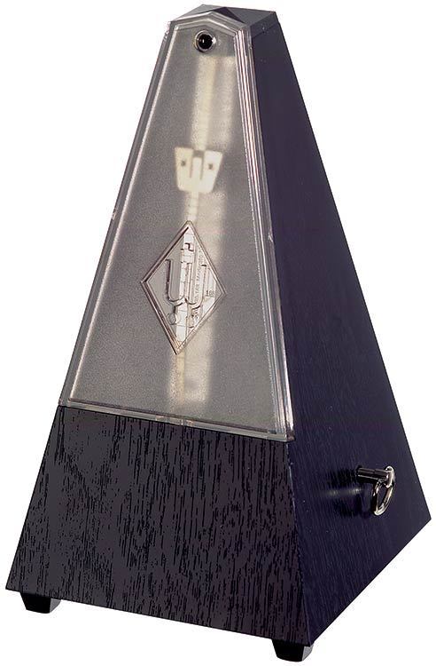 Wittner 810 Series Mechanical Metronome with Bell, Black Grain Finish, Made in Germany