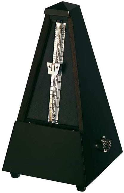Wittner 810 Series Solid Wood Metronome with Bell, Mat Silk Black Finish, Mechanical Clockwork, Made in Germany — view 2