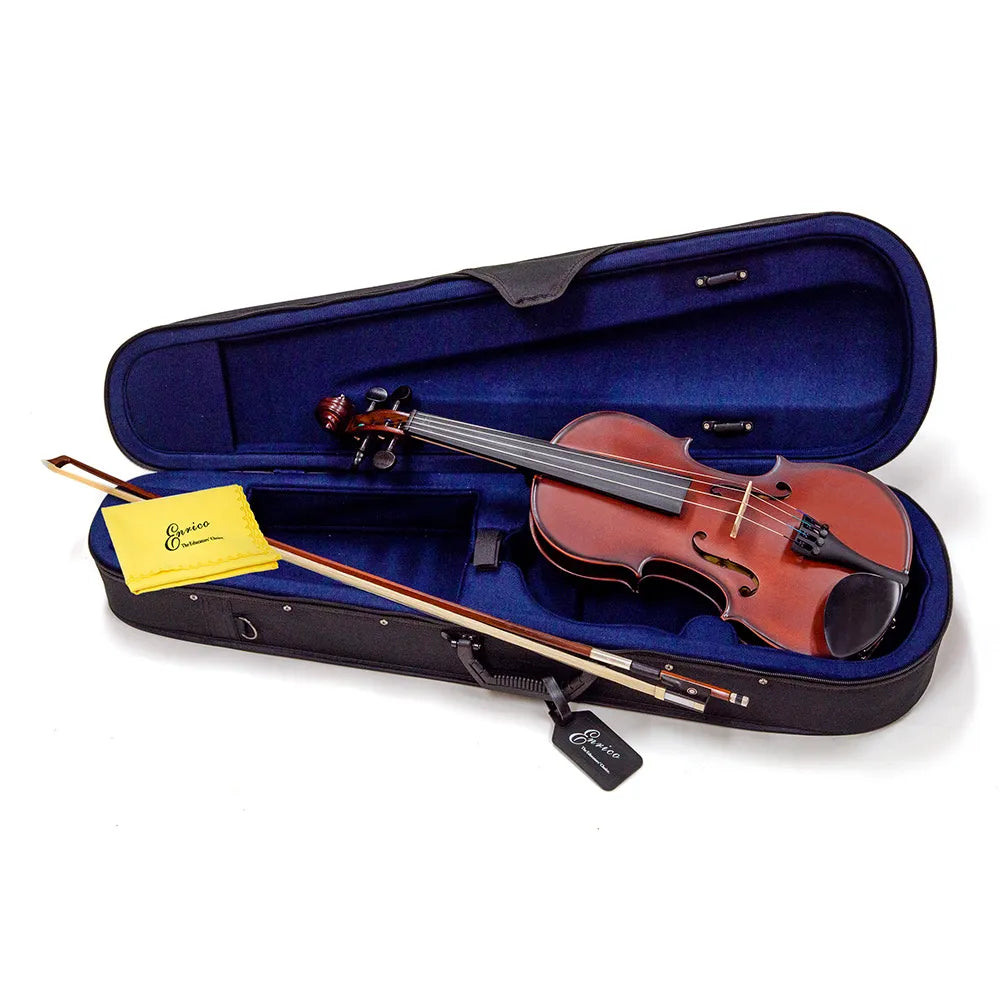 Enrico Student Plus Violin Outfit - 4/4 with Brazilwood Bow, Case, Rosin, and Accessories