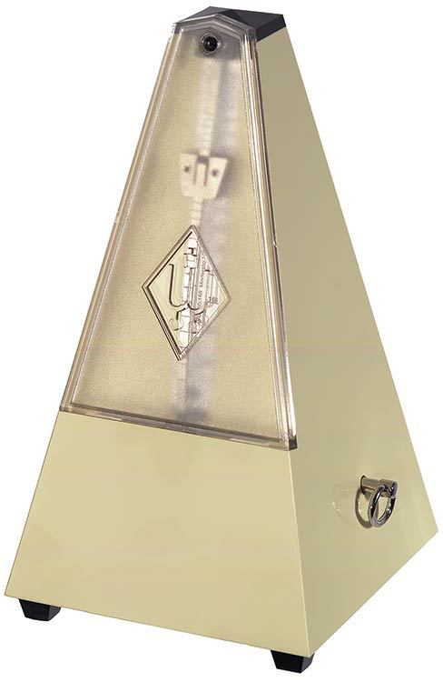 Wittner 810 Series Mechanical Metronome with Bell, Ivory Finish, Maelzel System, Plastic Casing, Made in Germany